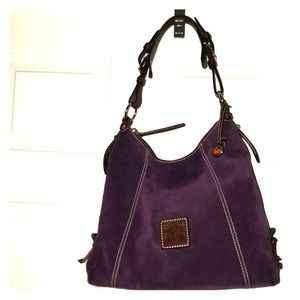 Dooney & Bourke Purple Suede/Leather Hobo Bag
